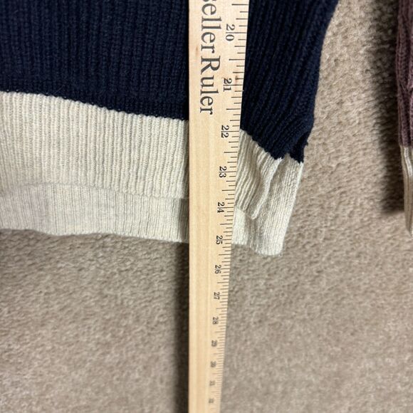 Madewell Glenbrook Sweater Womens‎ XXS 2XS Purple Half Zip Colorblock Wool Blend - Picture 5 of 9